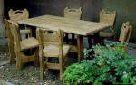 Stylowe, ręcznie wykonane meble - stół i krzesła